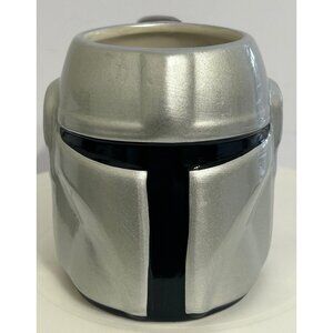 Star Wars Din Djarin Mandalorian Helmet 3D Coffee Mug Zak! Lucasfilm Silver 2023